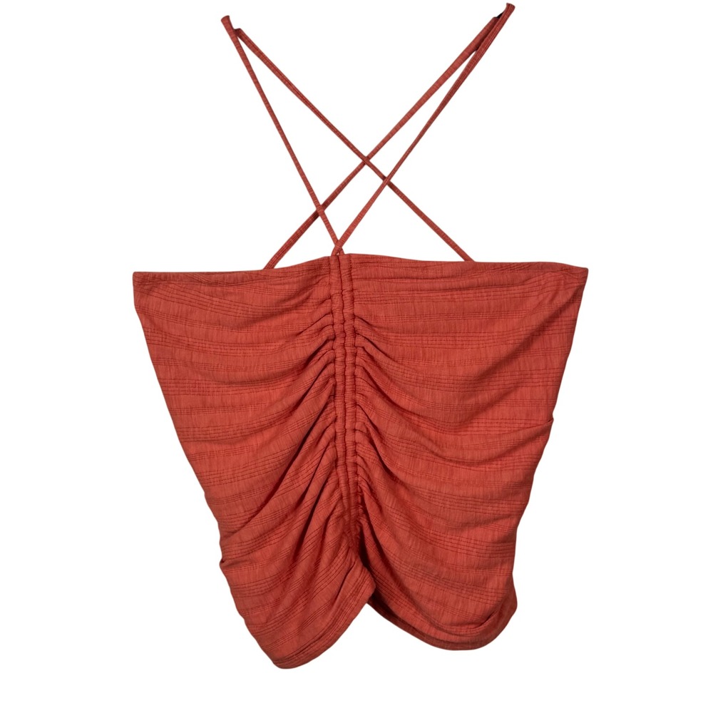 Anthropologie Pilcro XL NWT Ruched Strappy Cami Top Terracotta Boho Y2K